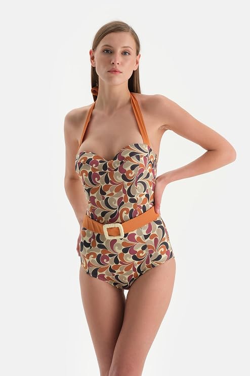 Dagi Kadın Straplez Kaplı Bikini Mayo Örme Kahverengi