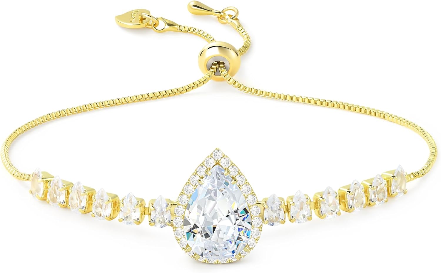 Linawe Edelstein Diamanten Armband Damen Glitzer Armkette Schmuck Kristall Damenarmband Jewelry Tennisarmband Erhältlich in 14-karätigem Gold- Roségold- und Silbertönen