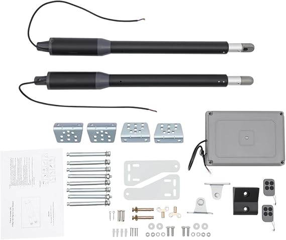 Automatic Double Swing Door Opener Kit, Heavy Duty Electric Can Opener for Doors up to 600 lbs, Double Arm Swing Door Opener with Remote Control for