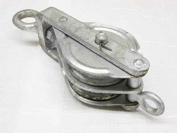 Double Sheave Lifting Pulley Block 2 Ton 110MM (Galvanised Eye 16MM Wire Rope)
