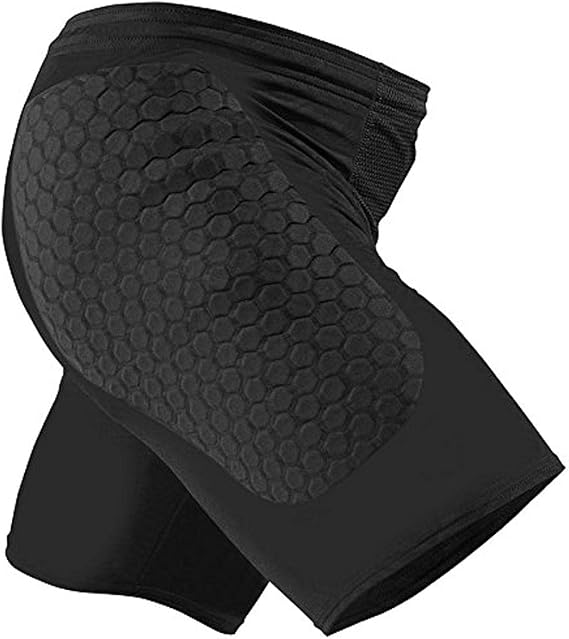 McDavid Hex Sliding Padded Compression Short | Designed for playing Basketball, Rugby and Handball | Adult and Junior