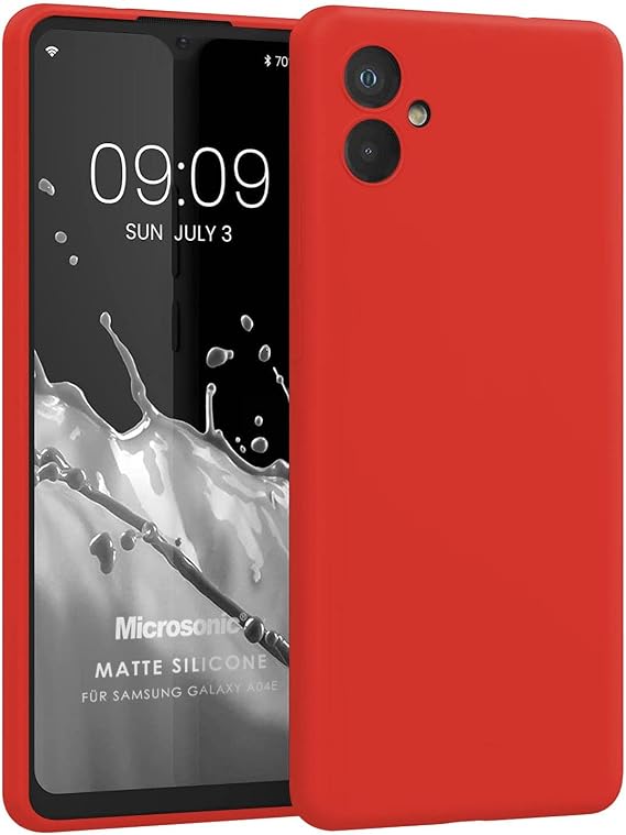 Microsonic Matte Silicone Samsung Galaxy A06 Kılıf Kırmızı [Galaxy A06 ile Uyumlu Kılıf - Kırmızı]