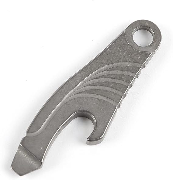 Hamans EDC Multitool Titanium Bar with Bottle Opener Screwdriver Gray