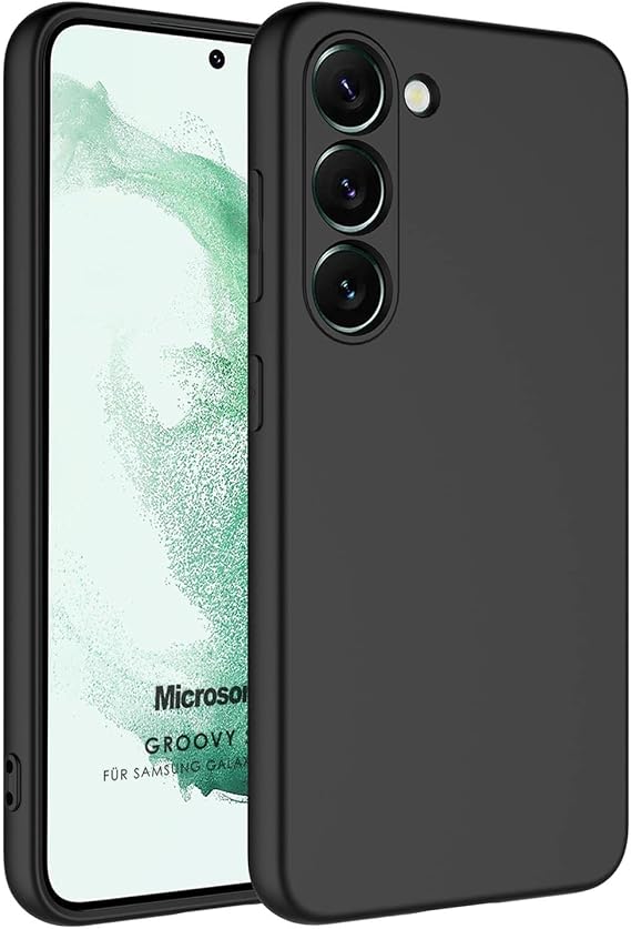 Case for Microsonic Samsung Galaxy S23 Groovy Soft Black [Case Compatible with Galaxy S23 - Black]
