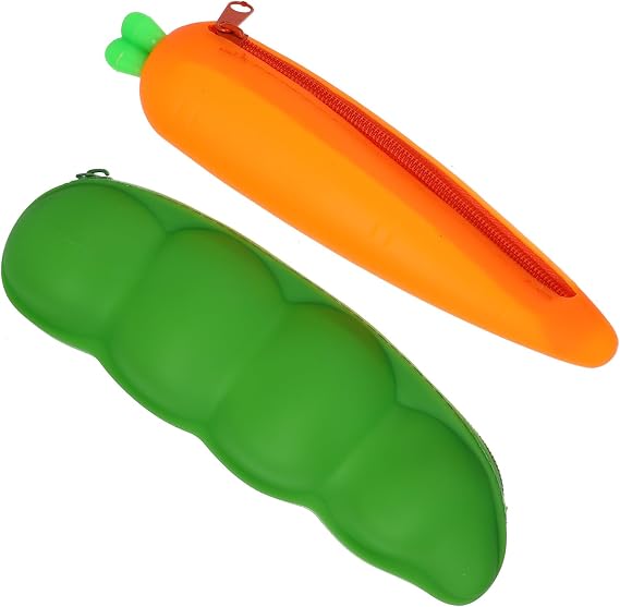 2pcs Creative Pencil Cases Lovely Silicone Pen Bags Large Capacity Pen Holders for Artist Use School Supplies