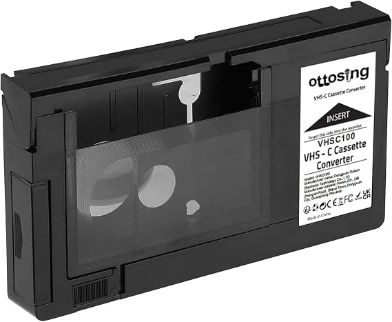電動VHS‑C - VHSカセットアダプター8mm / MiniDV / Hi8には対応していません。