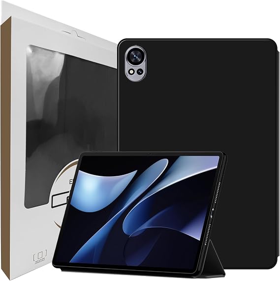 zZjoOoj Silicone Case for Huawei MatePad 12X (2024) 12 Inch, Lightweight Protective Case with Stand Function and Auto Sleep/Wake Function, Black