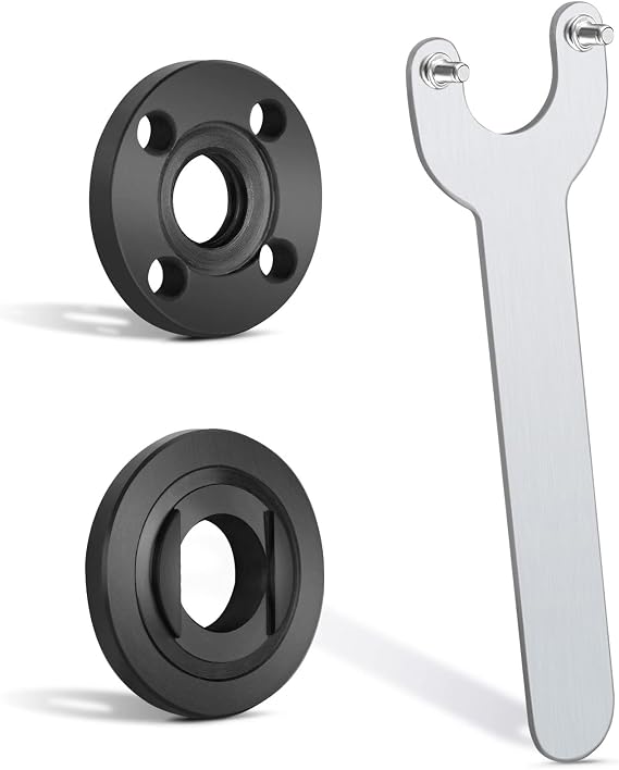 Angle Grinder Key & Flange Nut Set, 5/8"-11 Universal Lock Nut Wrench Kit Compatible with Makita, Milwaukee, Bosch, DeWalt, Ryobi 4.5" 5" 7" Grinders