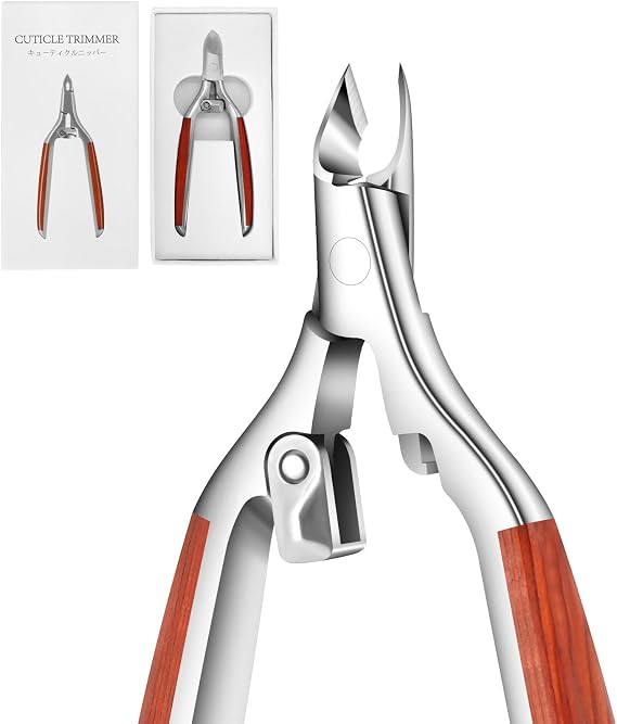Cuticle Nippers Super Sharp, Professional Cuticle Cutters Trimmers Clippers Removers, High-Carbon Stainless Steel Manicure Pedicure Tool