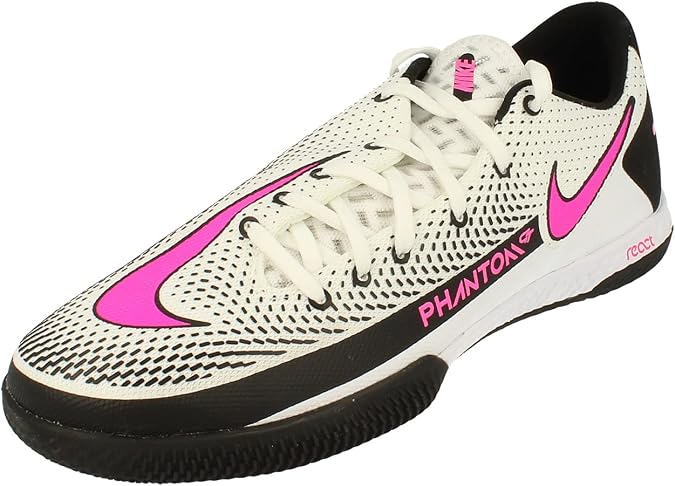 NIKE React Phantom GT Pro IC Mens Football Boots CK8463 Soccer Shoes (UK 6 US 7 EU 40, White Pink Black 160)