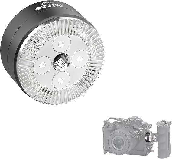 Nitze ARRI Standard Rosette Adapter, Female Rosette Mount for ARRI with 1/4" Screw and Detachable Locating Pins, for Camera Cage and Side Handle - N64B