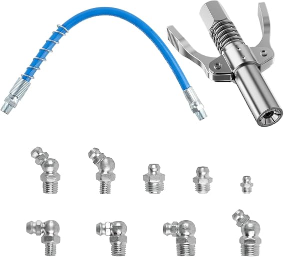 Grease Gun Coupler Quick Release, Double Handle 1/8" NPT