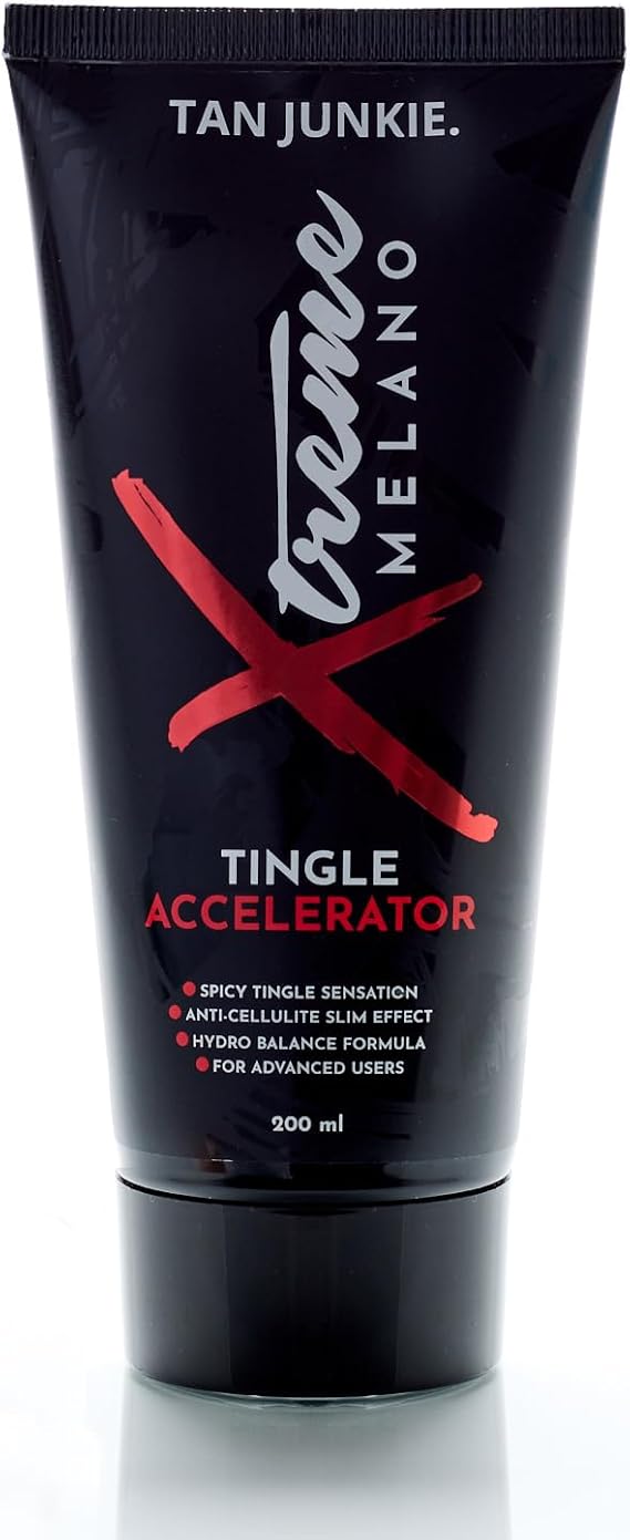 Xtreme Melano Tingle Accelerator 200ml - Luxurious Sunbed Tanning Cream and Accelerator for Deep, Golden Tan, Anti-Cellulite Slim Effect