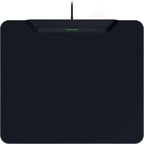 Razer HyperFlux V2 - Oyun mouse'ları için kablosuz şarj mouse pad sistemi - oyun mouse matı ve şarj diski (LED şarj göstergesi, kaymaz kauçuk ayaklar, otomatik eşleştirme) Siyah