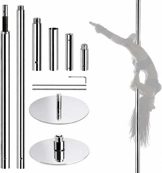 Leogreen 200kg Professional Static & Rotating Pole Dance Pole for Fitness Exercises Clubs Parties