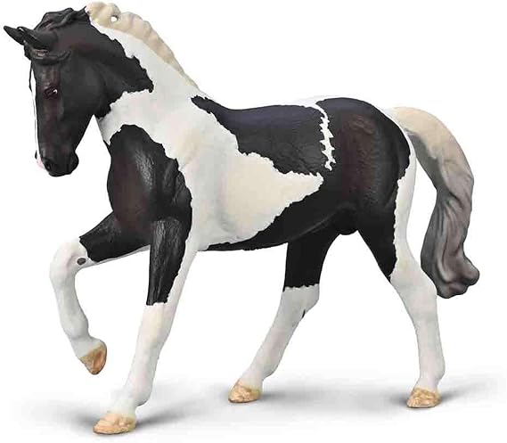 CollectA Warmblood Stallion Black Tobiano,