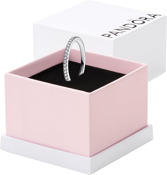 Pandora Timeless Sterling silver eternity ring with clear cubic zirconia