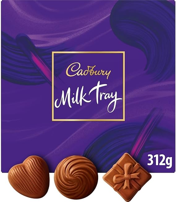 Cadbury Milk Tray 312g Chocolate Box, Assorted Milk Chocolates Gift Set for Birthdays, Anniversaries & Special Occasions