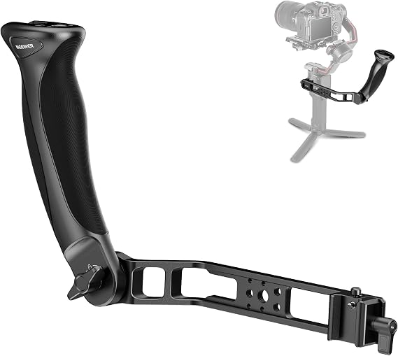 NEEWER BASIC Adjustable Gimbal Sling Handle Grip Compatible with DJI Ronin RS4Mini RS4 RS4Pro RS3 Mini RS 3 Pro RS2 RSC 2 Stabilizer, Ergonomic Handgrip Low Angle Shots Accessories Expansion, CA143