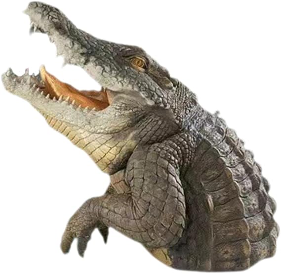 Crocodile Head Ornament Resin Floating Halloween Pond Decor for Gardens