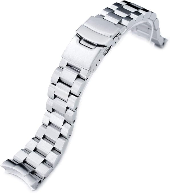 MiLTAT 22mm Watch Band for Seiko SKX007 SKX009 SKX011, Hexad Solid Screw-Links SEL