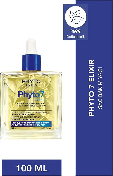 Phyto 7 Elixir Saç Bakım Yağı, 100 ml, Çok Amaçlı Bakım 3701436937577