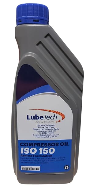 Lubetech Compressor Oil Iso Vg 150, 1 Ltr, A Compressor Oil Suitable For Reciprocating, Screw And Rotary Vane Compressors Where A Iso 150 Viscosity Is Required