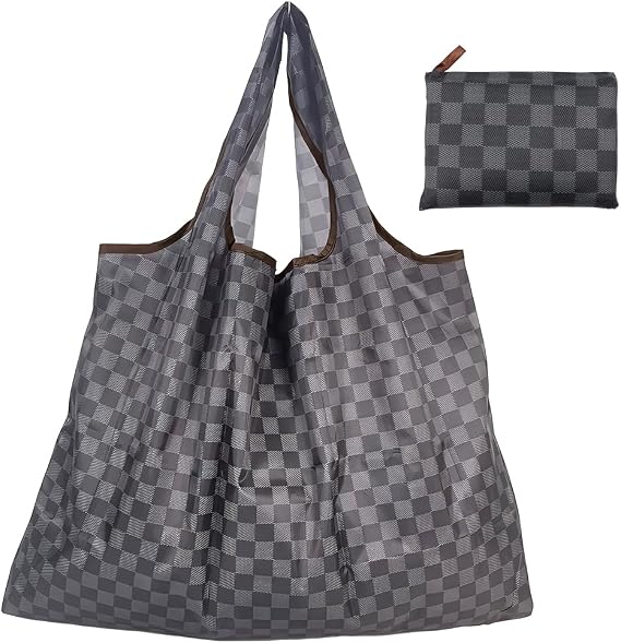 Large Foldable Shopping Tote Bag Water Resistant Shopping Tote Bag Reusable Eco Waterproof Tote Shopping Bag for Daily Use in Pocket