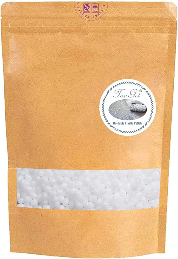 TooGet Moldable Plastic Pellets, 400g White Reusable Thermoplastic Beads for DIY Crafts, Temporarily Repair, Sculpting, Creative Activity, Halloween Vampire Teeth Fangs