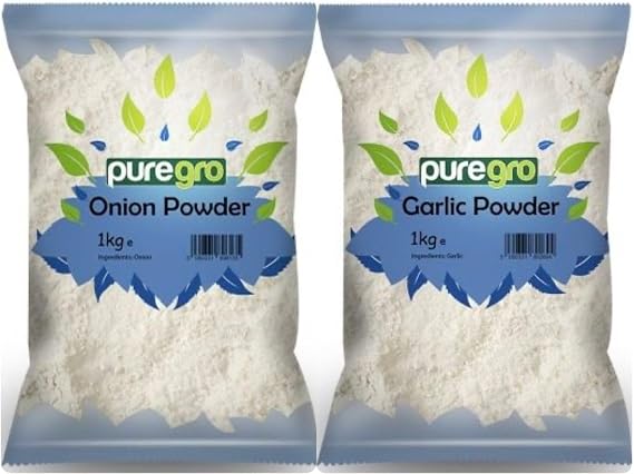 Puregro Garlic & Onion powder 1kg Each Packet | Twin Pack | Seasoning Combo | Gourmet Spice Combo | Premium & Quality Product by Puregro.