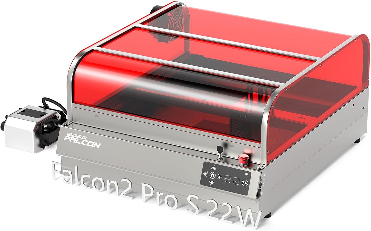 Creality Falcon2 Pro S 22W Laser Engraver, 600mm/s High Speed Laser Cutter with Air Assist, Dual Mode&Auto Focus Laser Module, Auto Fan, Camera Positioning,Safety Switch for Wood Metal Leather