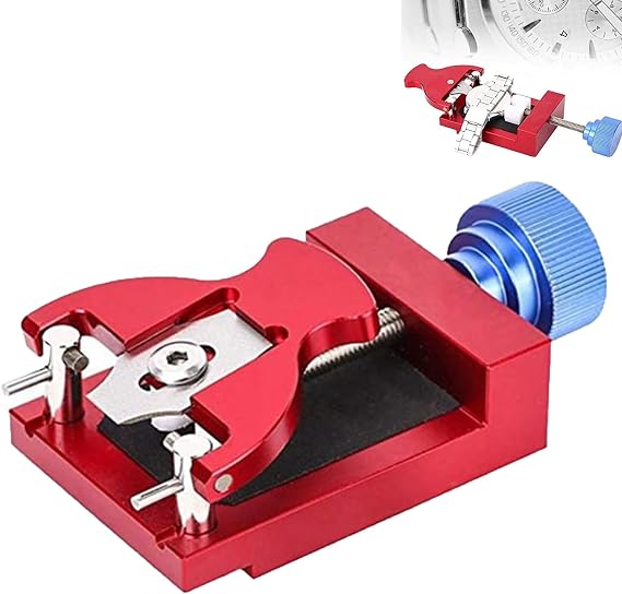 Watch Bezel Removal Tool, Bezel Ring Remover, Metal Watch Back Cover Opener Adjustable, Snap-Back Pry Type Watch Repair Tool Watch Repair Tool (Red)