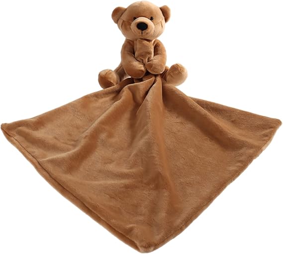 Apricot Lamb Bear Cute Comforter Soft Loveys Security Blanket for Baby 13"
