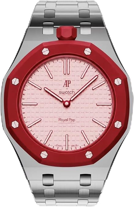 Strap Compatible with Swatch Royal Pop, One-piece Stainless Steel Watch band, Waterproof and Scratch-Resistant.