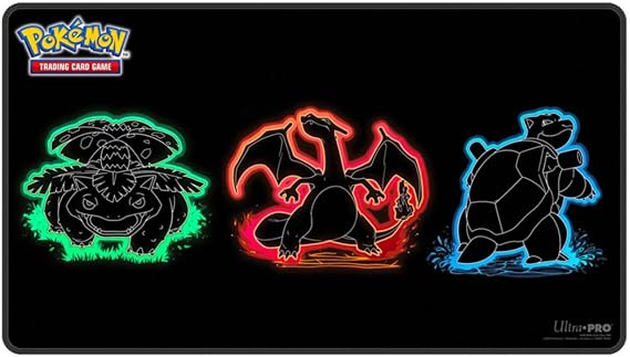 Ultra Pro | Pokemon Neon Kanto Foil Playmat | Playmat | Ages 6+
