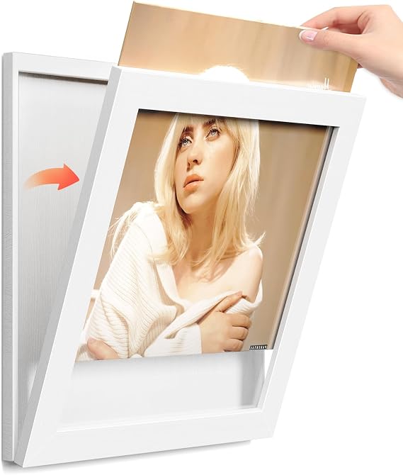 Vinyl Record Frame for the Wall, 1 Pack Vinyl Record Display Frame, Album Frames for 12x12 Inch LP Album Cover (White)