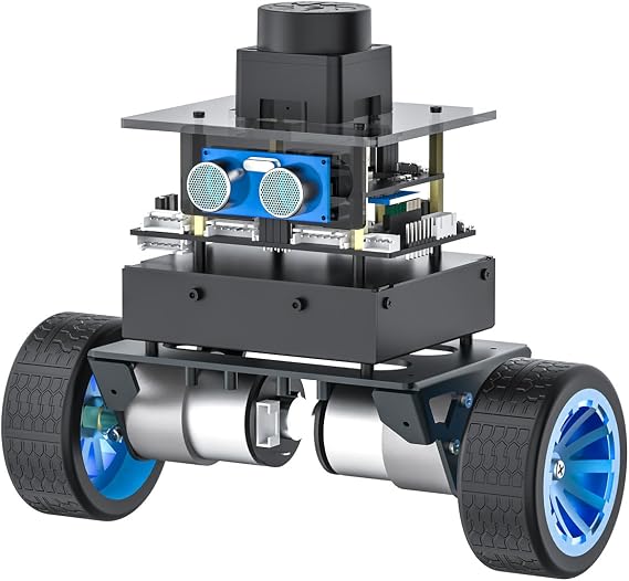 Yahboom MicroROS Robot 2WD Self Balancing ROS2 Two-Wheeled Car SLAM Mapping Navigation STM32, Image Processing AI Visual Recognition (VM Not Support MAC) (Standard Version)