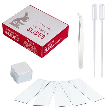 50 Microscope Slides 100 Microscope Cover Glass