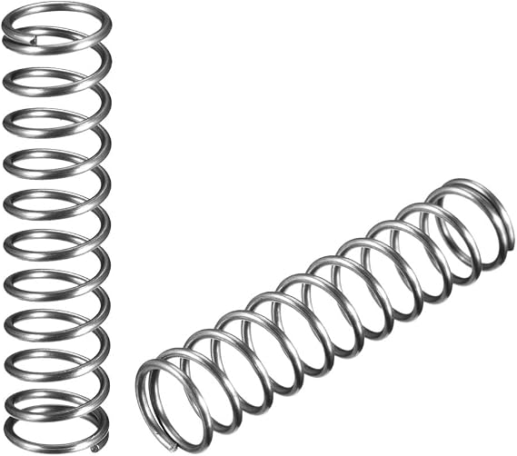 sourcing map Wire Diameter 0.05", OD 0.47", Free Length 2" Spring Steel Coil Extended Compressed Spring 10pcs