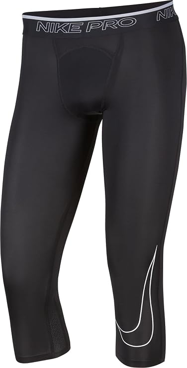 Nike Pro Dri-FIT Men's 3/4 Tights as1, Alpha, xx_l, Regular, Black/White, XX-Large