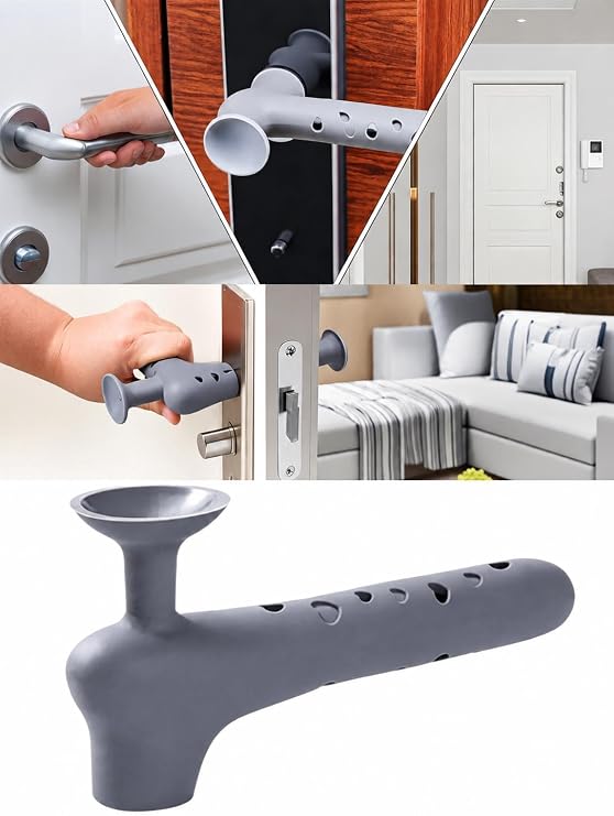 Vantuzlu Kapı Stoperi Silikon Kapı Kolu Koruyucu – Esnek Darbe Önleyici Duvar ve Kapı Koruma Aparatı