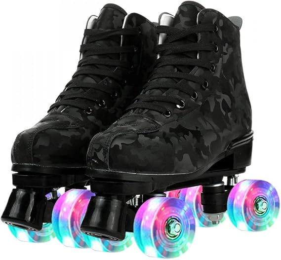 Risup ライズアップ 男女兼用 大人用 ローラースケート クラシック 複列 四輪 ABEC 5ベアリング 牛革 US 5.5~US 12 3000G 初心者に最適