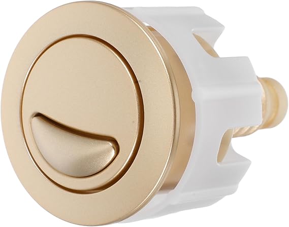 Toilet Flush Button Pusher Replacement, Golden ABS Round Modern Design