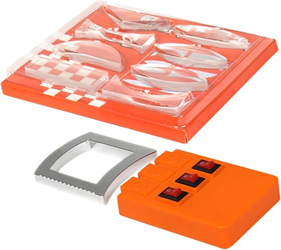 minkissy Physics Optic Effects Promoting Learning in Independent and Optics Experiment Set Prism Convex Lenses, Plastic Material, for Demonstrating Optical