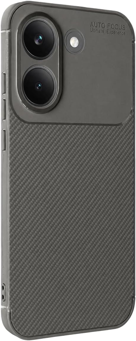 Coverzone Xiaomi Poco X8 Pro ile Uyumlu Silikon Kılıf Kamera Korumalı Karbon TPU Brimstone Ultra Slim Fit Delux Poco X8 Pro kılıf Gri