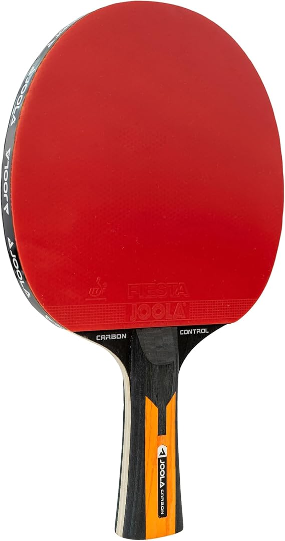 JOOLA Carbon Control Performance Table Tennis Paddle - Ergonomic Grip Handle & Vibration Control - ITTF Approved - Professional Table Tennis Paddle for Advanced Playability - Table Tennis Racket - Red