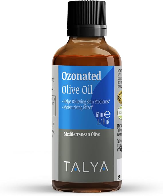 Talya Ozon Yağı 50 ml - Ozonlanmış Zeytinyağı - Soğuk Sıkım - Sivilce ve Akne Karşıtı - Cilt Nemlendirici - Sağlıklı ve Parlak Cilt Görünümü