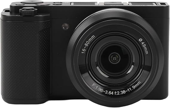 ASHATA Mirrorless Camera, 5K 64MP Mirrorless Digital Camera, 3.2in Rotatable Touch Screen Intelligent Focusing, Video Vlogging Cameras for Photography, Hot Shoe Interface