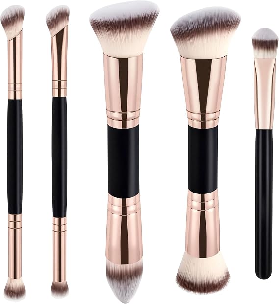 5Pcs Makeup Brush Set, Multi-functional Make Up Brushes Set for Foundation Powder Blush Eyesshadow