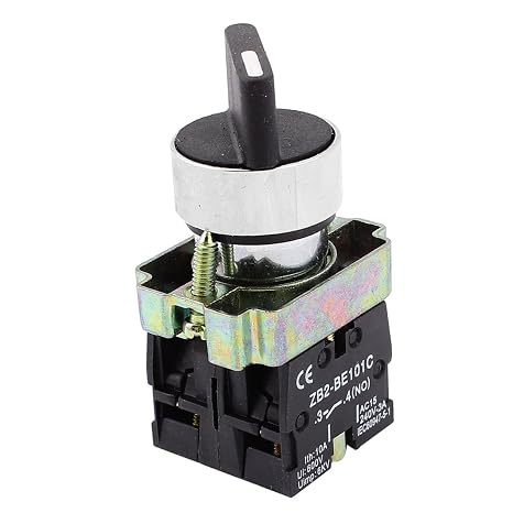 sourcing map 22mm Latching 2 NO Three 3-Position Rotary Selector Select Switch ZB2-BE101C